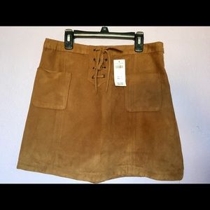 Hollister suede mini skirt